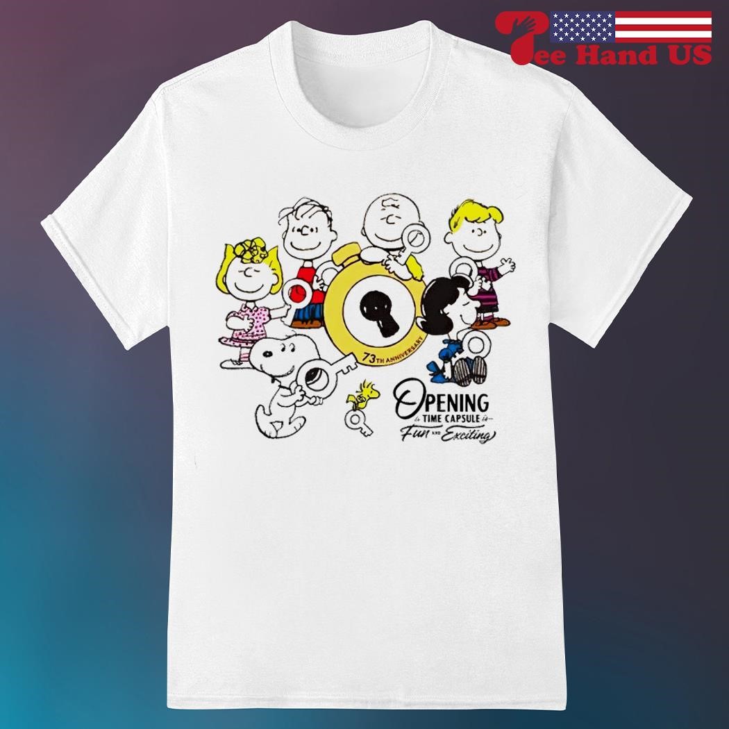Peanuts opening a time capsule is fun and exciting shirt