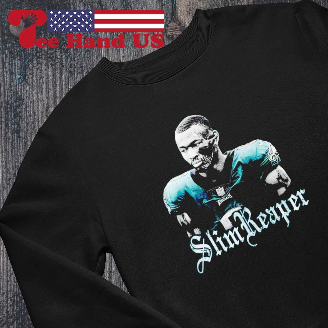 phi-apparel-company Eagles DeVonta Smith Slim Reaper T Shirt | Phi Apparel Co. Sport Grey / 2XL