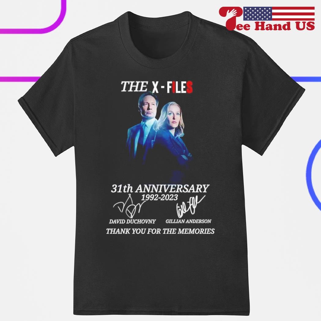 The X-Files 31th anniversary 1992-2023 thank you for the memories signatures shirt