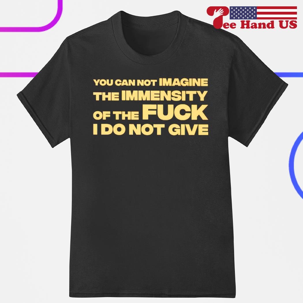 You can not imagine the immensity of the fuck i do not give shirt