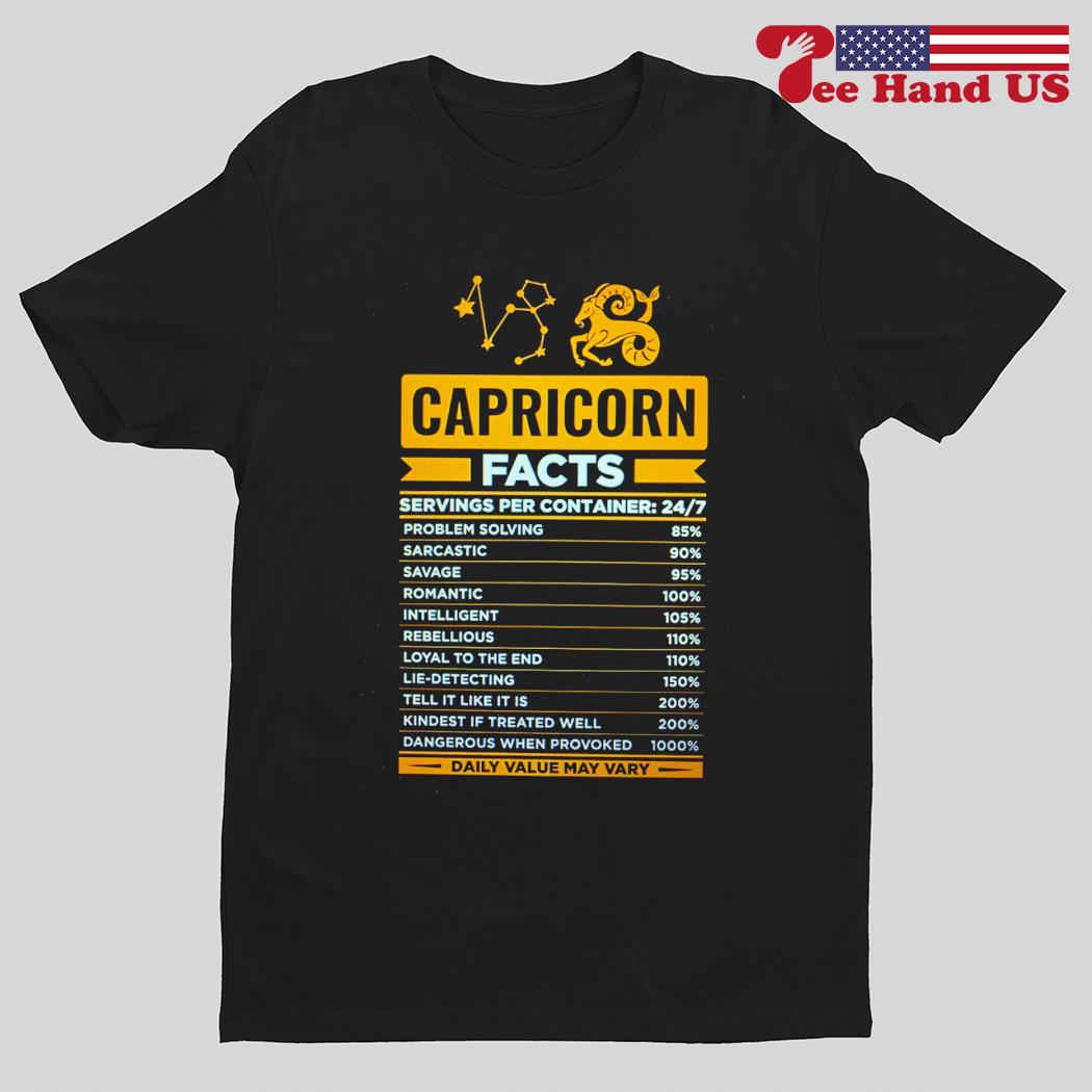 Capricorn facts daily value may vary shirt