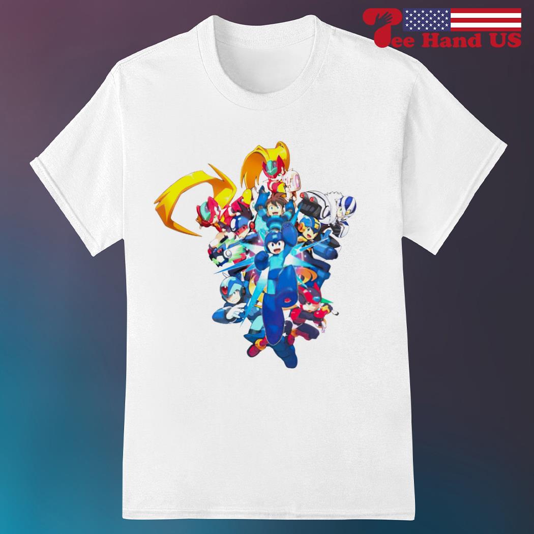 Mega Man's 35th anniversary artwork shirt