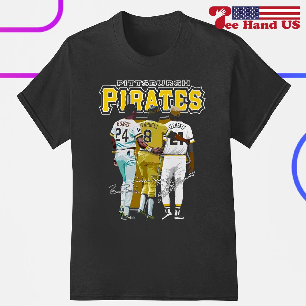 Pittsburgh pirates bonos stargell clemente signatures shirt