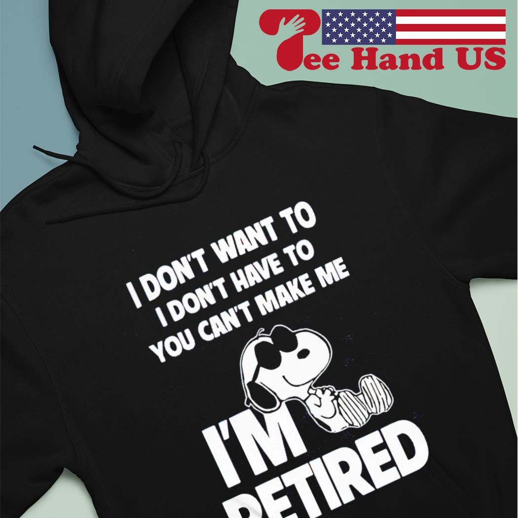 snoopy retired t shirt