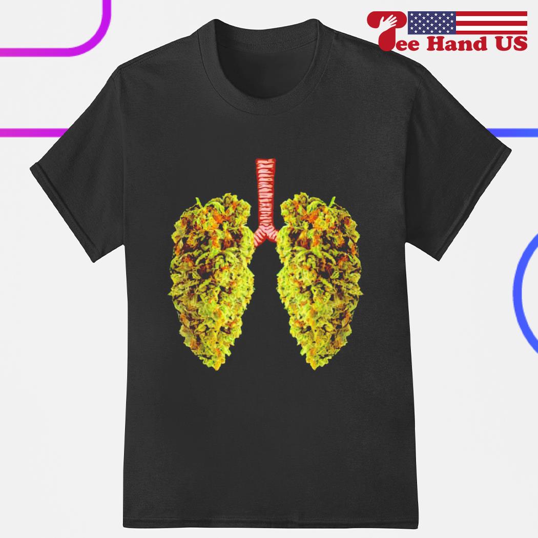 Weed human lungs shirt
