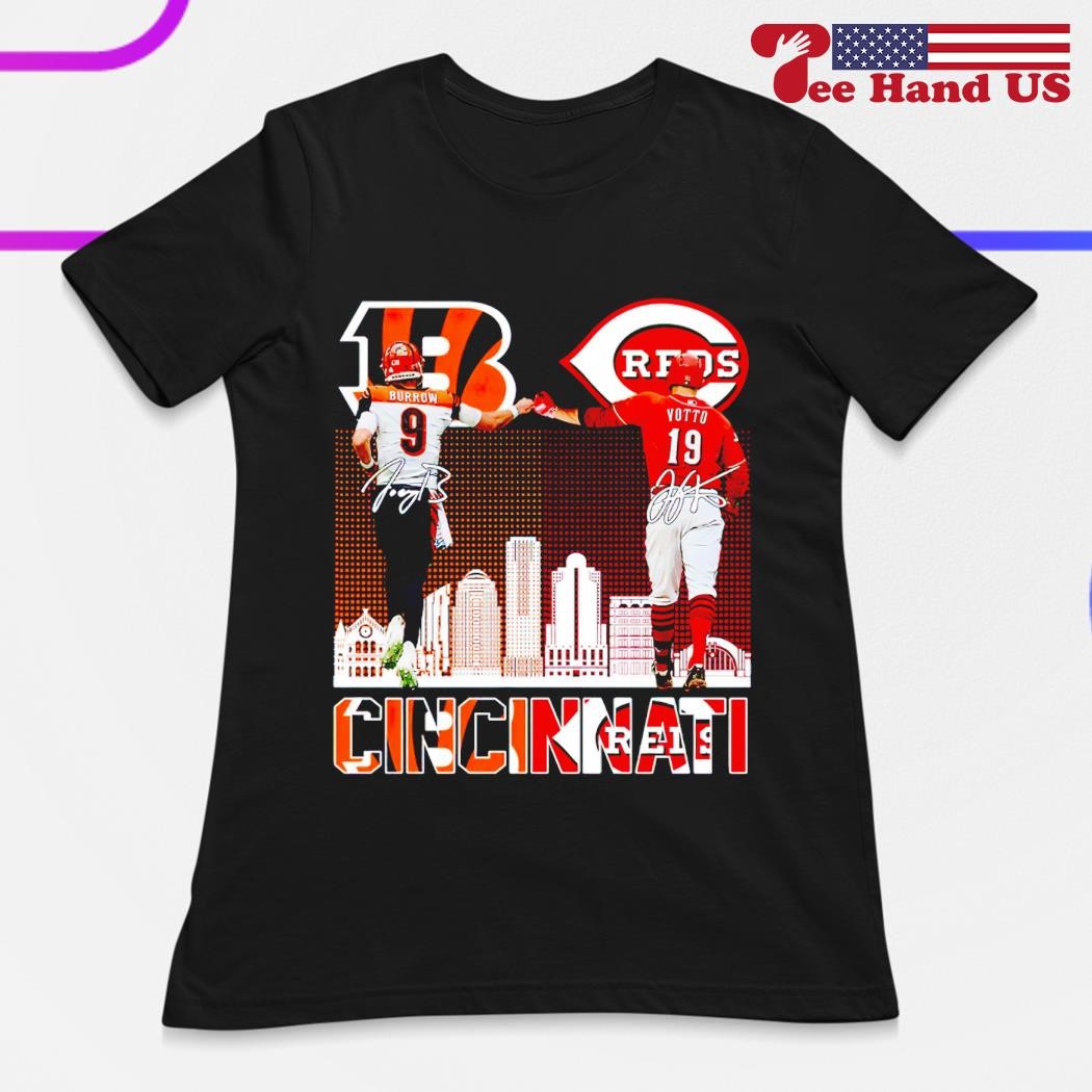 Official cincinnatI bengals vs cincinnatI reds Joe burrow wallpaper joey  votto city signatures Shirt, hoodie, sweatshirt for men and women