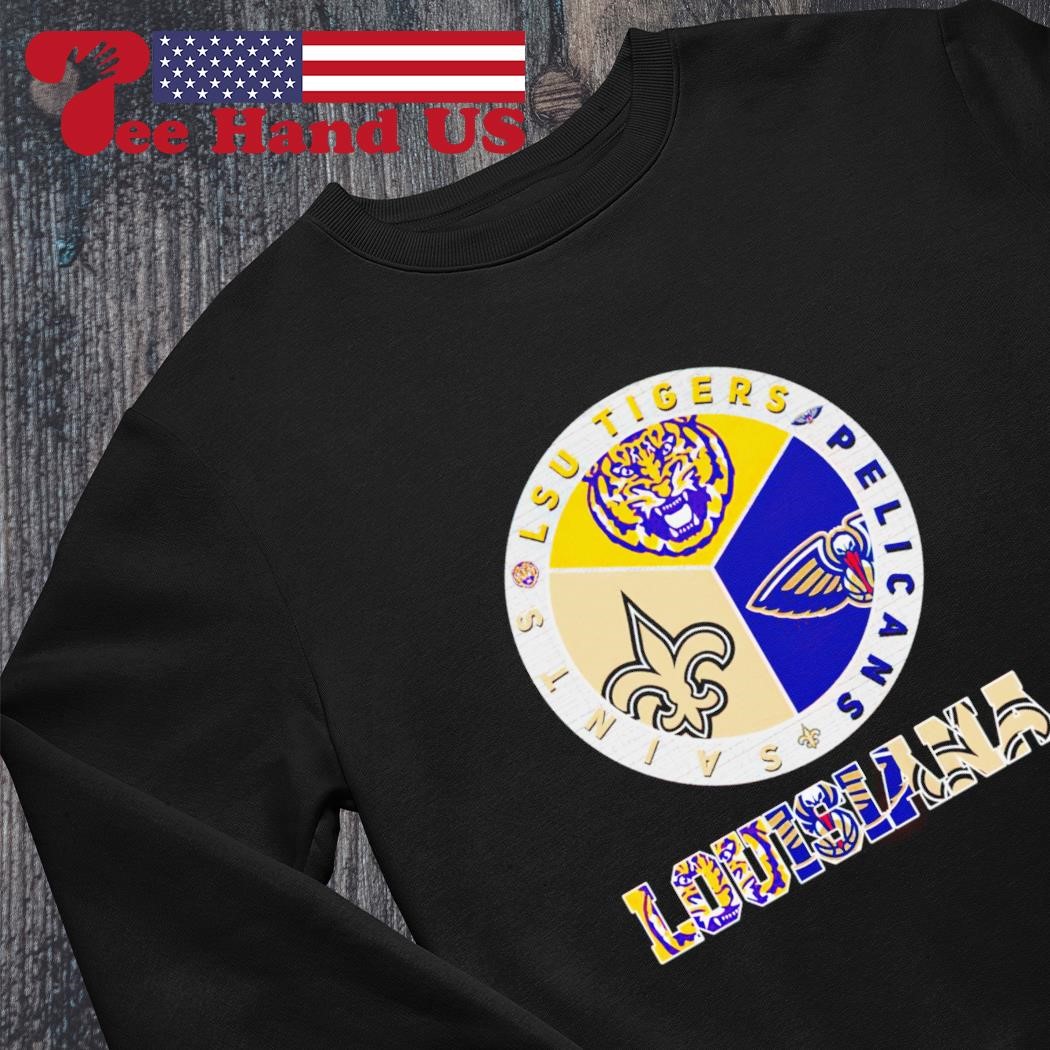 Louisiana Saints LSU Tigers Pelicans logo shirt, hoodie, sweater, long  sleeve and tank top