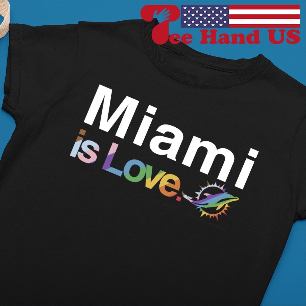 LGBTQ+ Miami Dolphins is love pride logo 2023 T-shirt, hoodie, sweater,  long sleeve and tank top