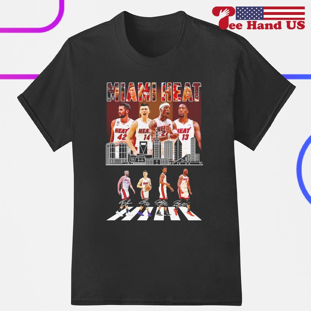 Miami Heat city Abbey Road signatures t-shirt by To-Tee Clothing