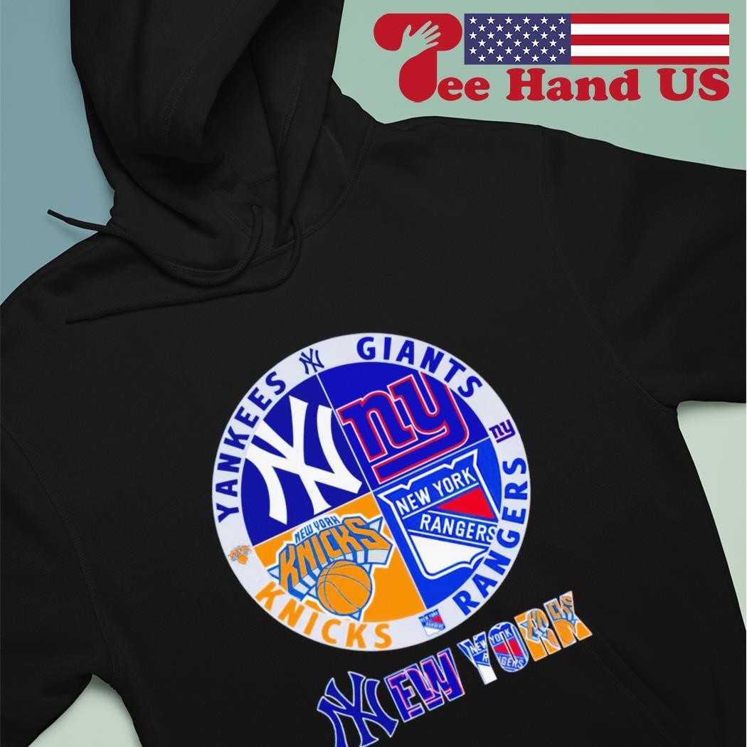 New York Yankees Giants Knicks Rangers logo shirt, hoodie, sweater, long  sleeve and tank top