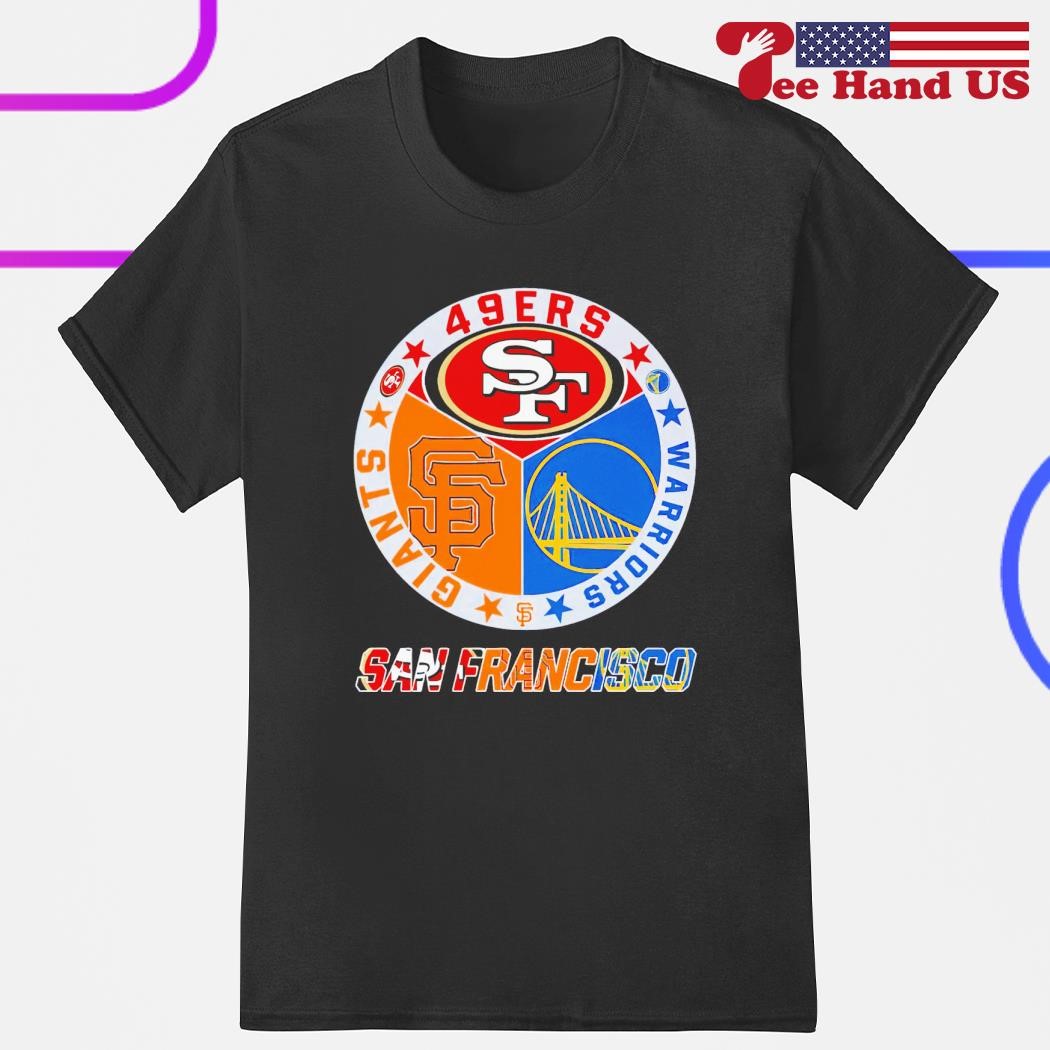 Design 49ers and giants and warriors san francisco city logo shirt