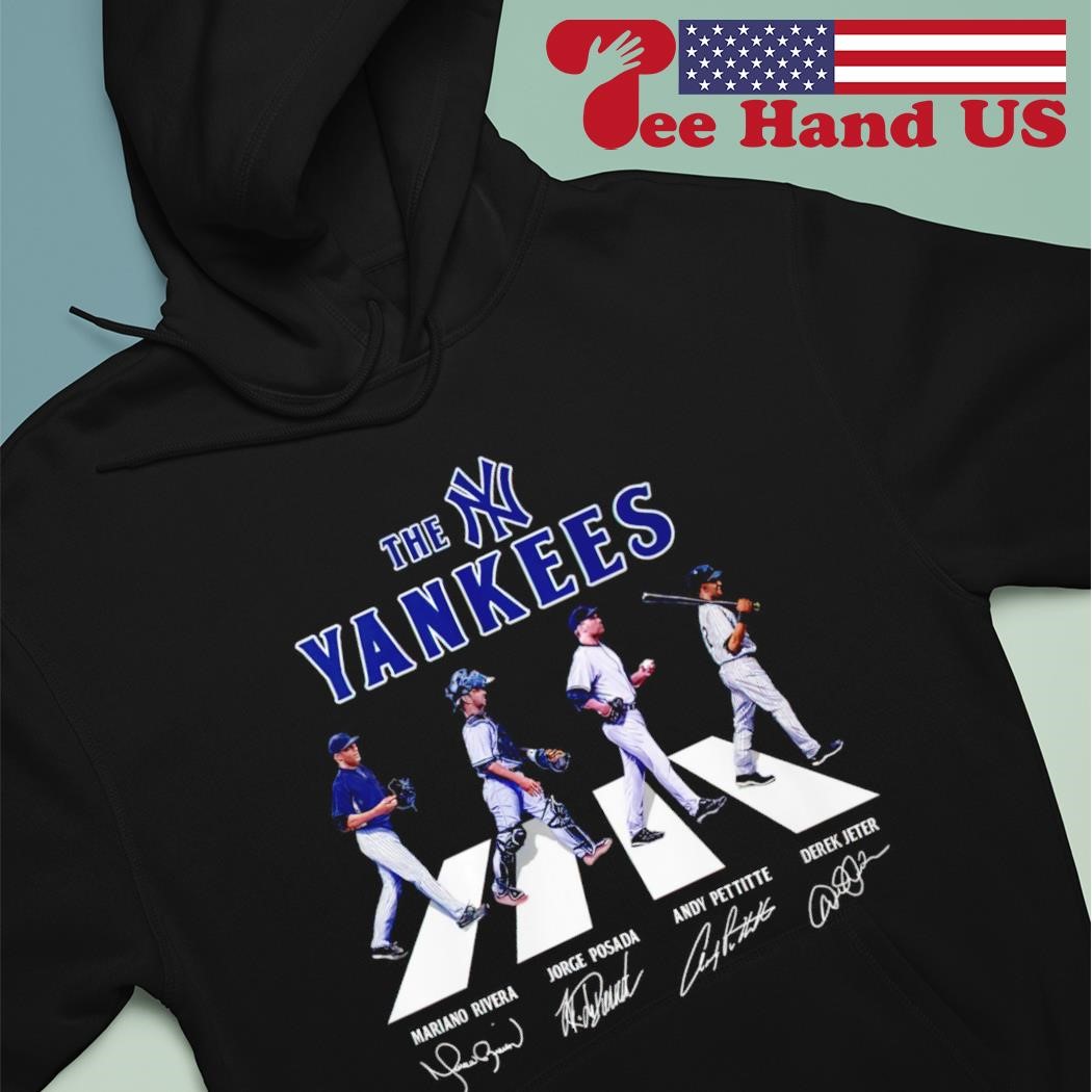 The Yankees Mariano Rivera Jorge Posada Andy Pettitte Derek Jeter Abbey  Road signatures shirt, hoodie, sweater, long sleeve and tank top