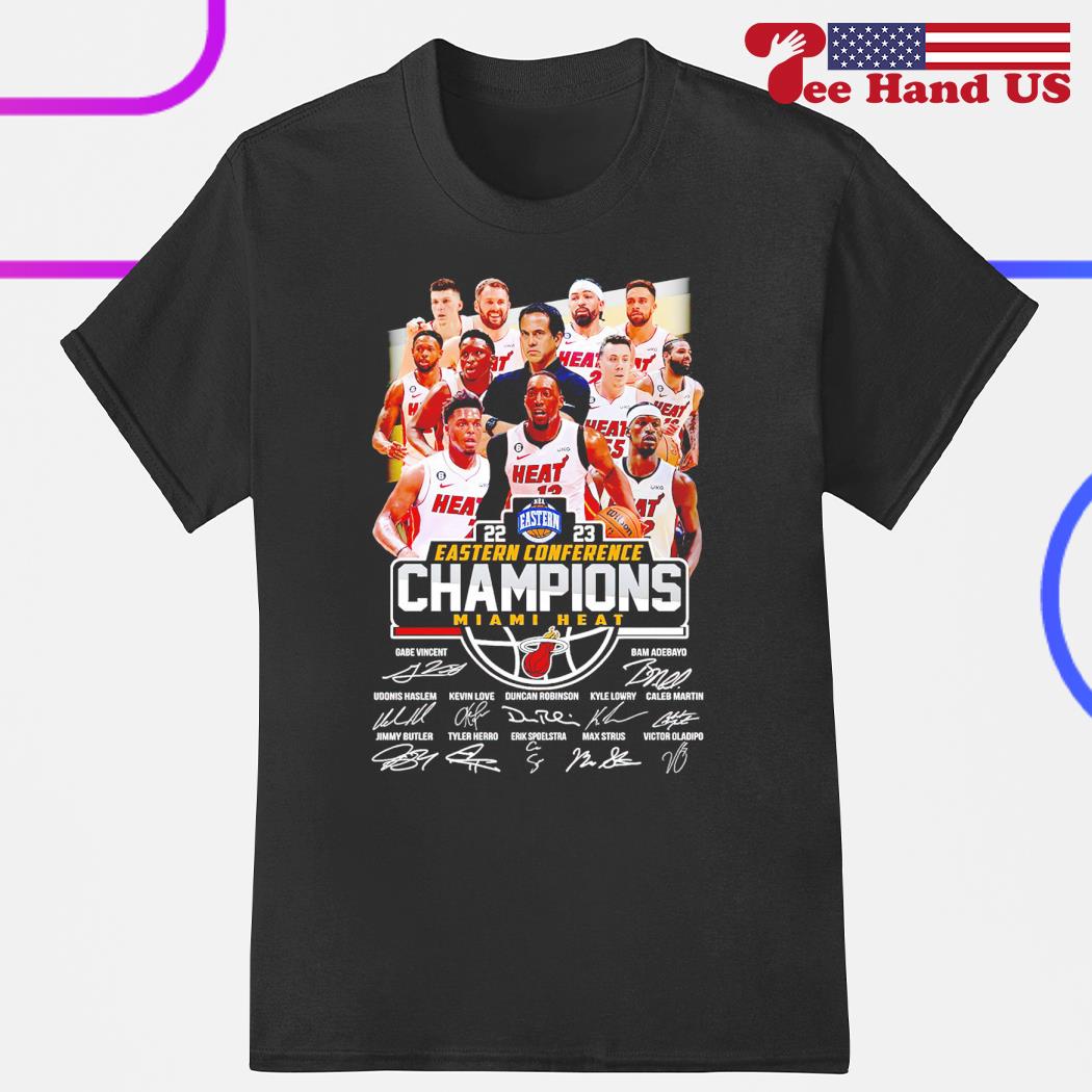 Team miami heat 2023 eastern conference champions signatures shirt, hoodie,  sweater, long sleeve and tank top