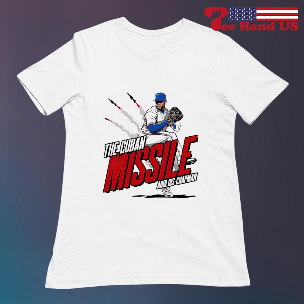 The Cuban Missile Aroldis Chapman Texas Rangers baseball shirt