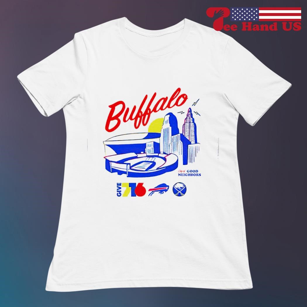 Buffalo Bills Ladies White Short Sleeve Top