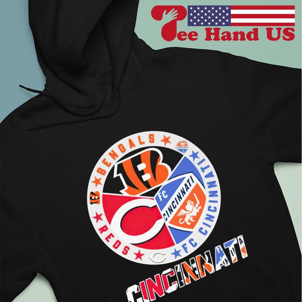 Original cincinnati City Sports Cincinnati Reds, Bengals and FC Official  Logo shirt, hoodie, sweater, long sleeve and tank top