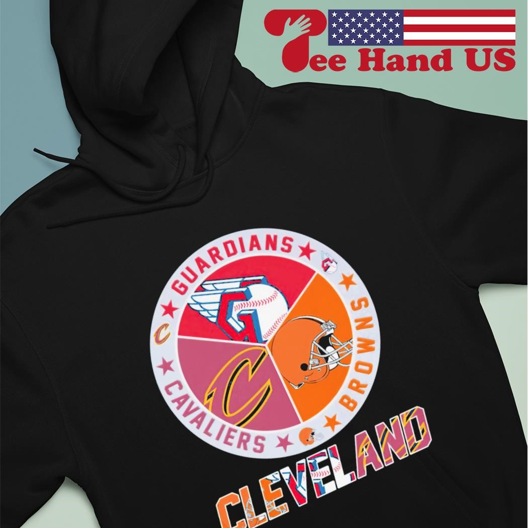 Cleveland Guardians Browns Cavaliers logo shirt, hoodie, longsleeve,  sweatshirt, v-neck tee