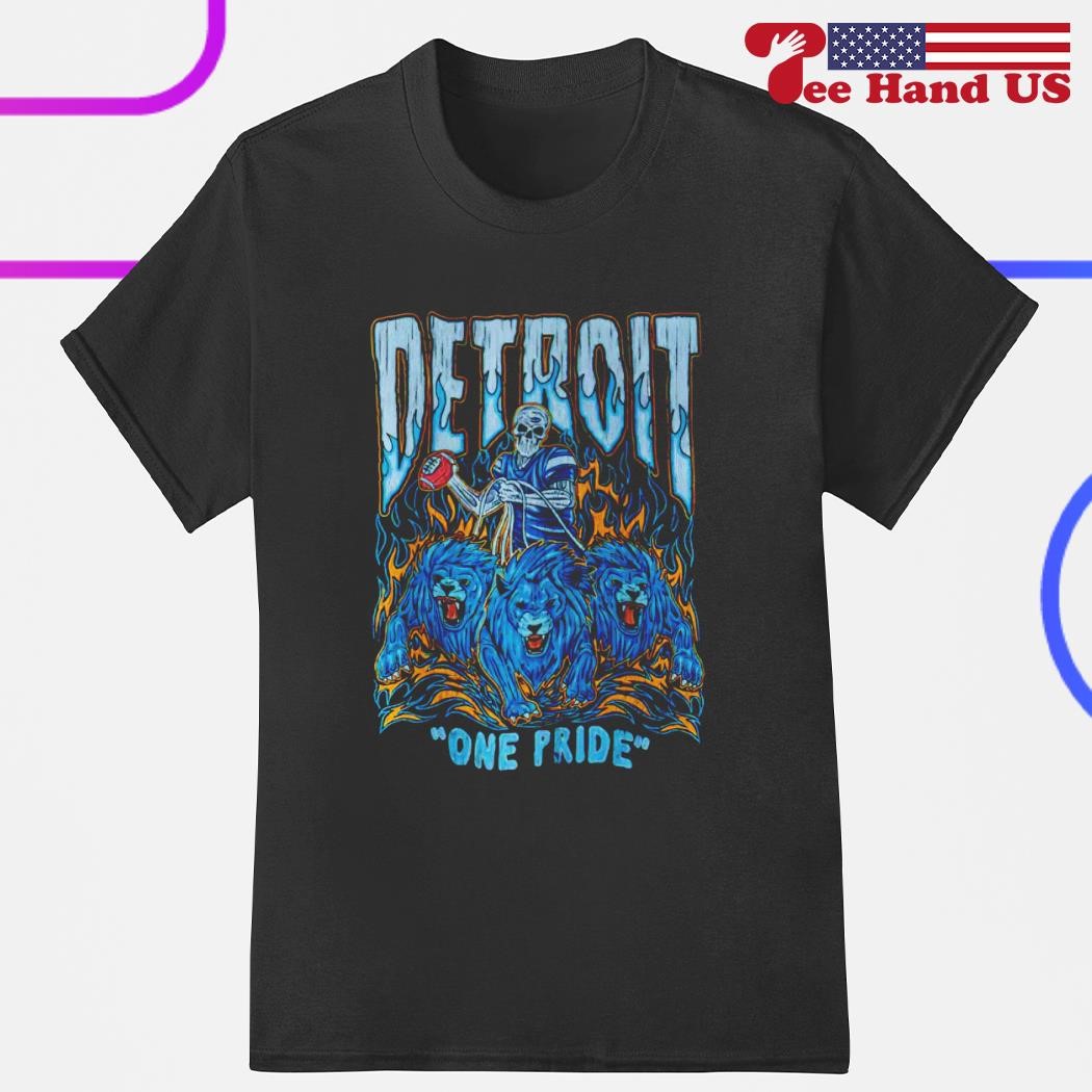 Detroit Lions skeleton detroit one pride shirt, hoodie, sweater and long  sleeve