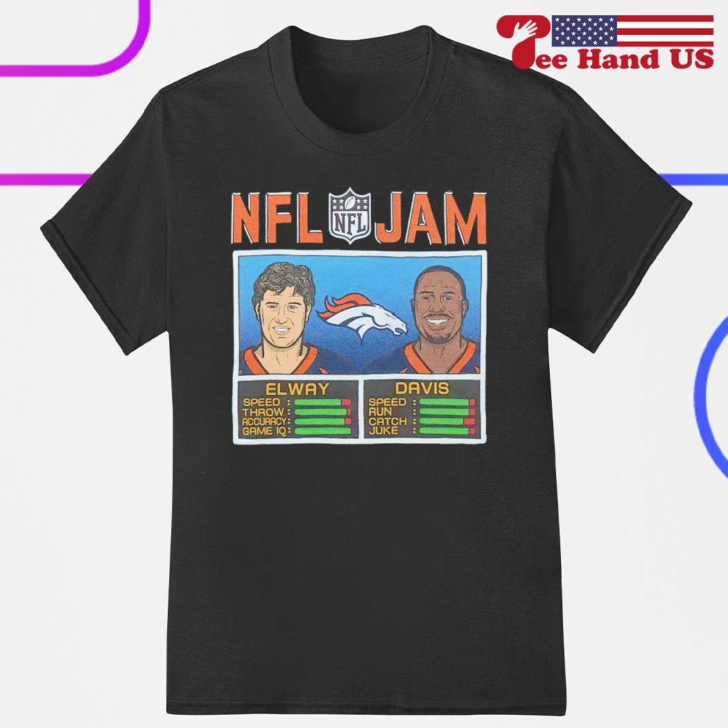 Elway and Davis NFL Jam Denver Broncos shirt, hoodie, sweater