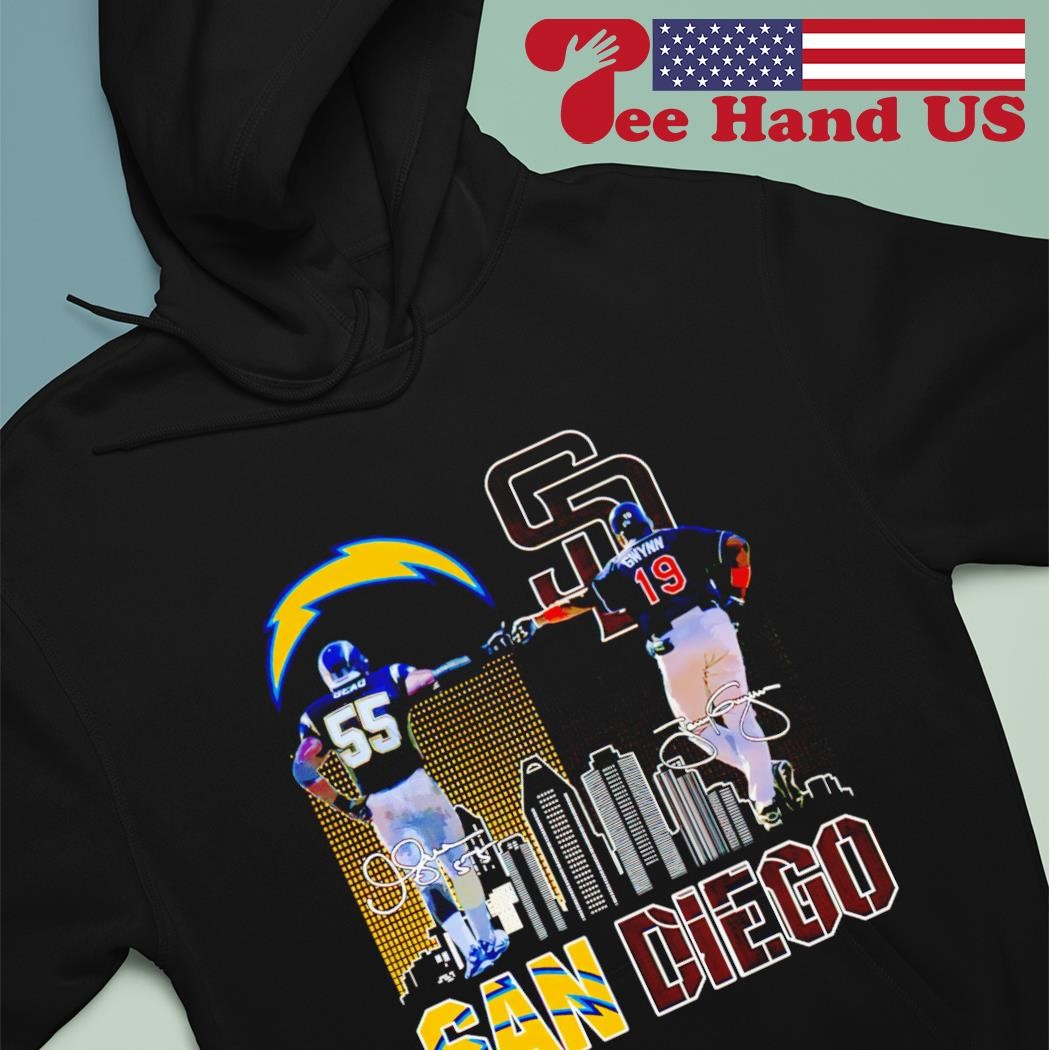 Funny junior Seau Los Angeles Chargers and Tony Gwynn San Diego Padres  signatures shirt, hoodie, sweater, long sleeve and tank top