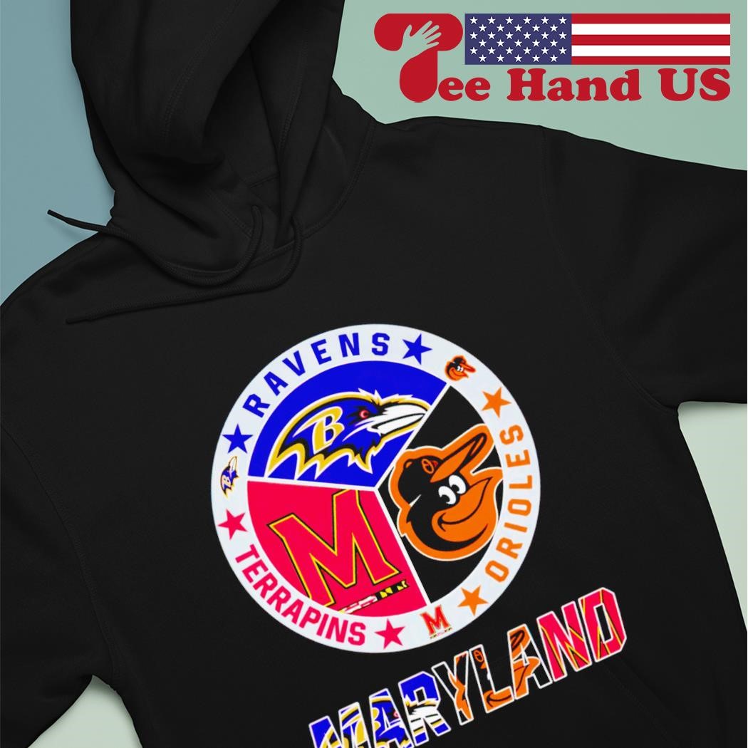 Baltimore Orioles Maryland Terrapins Baltimore Ravens logo Maryland city  2023 shirt, hoodie, sweater, long sleeve and tank top