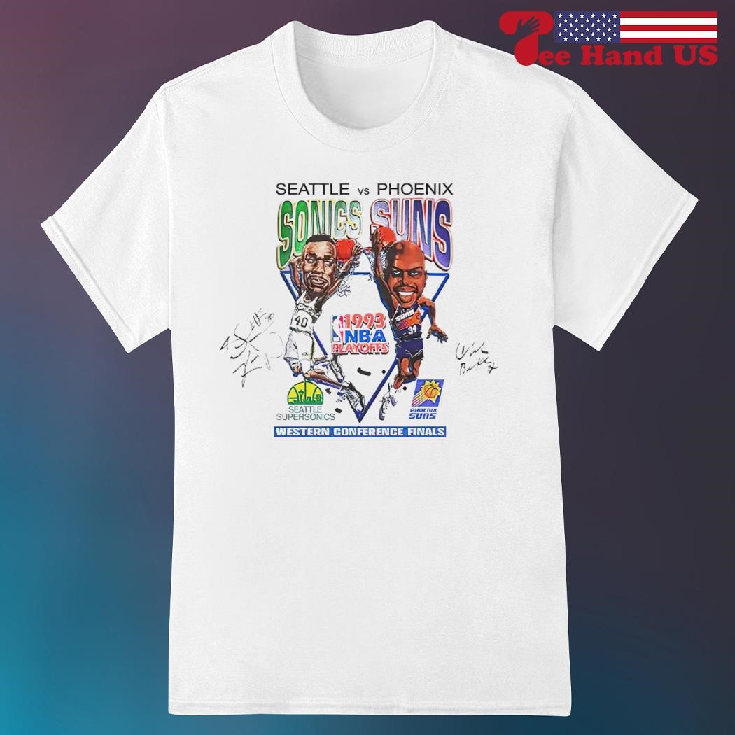 Vintage 1993 Western Finals Seattle Sonics vs Phoenix Suns T-Shirt