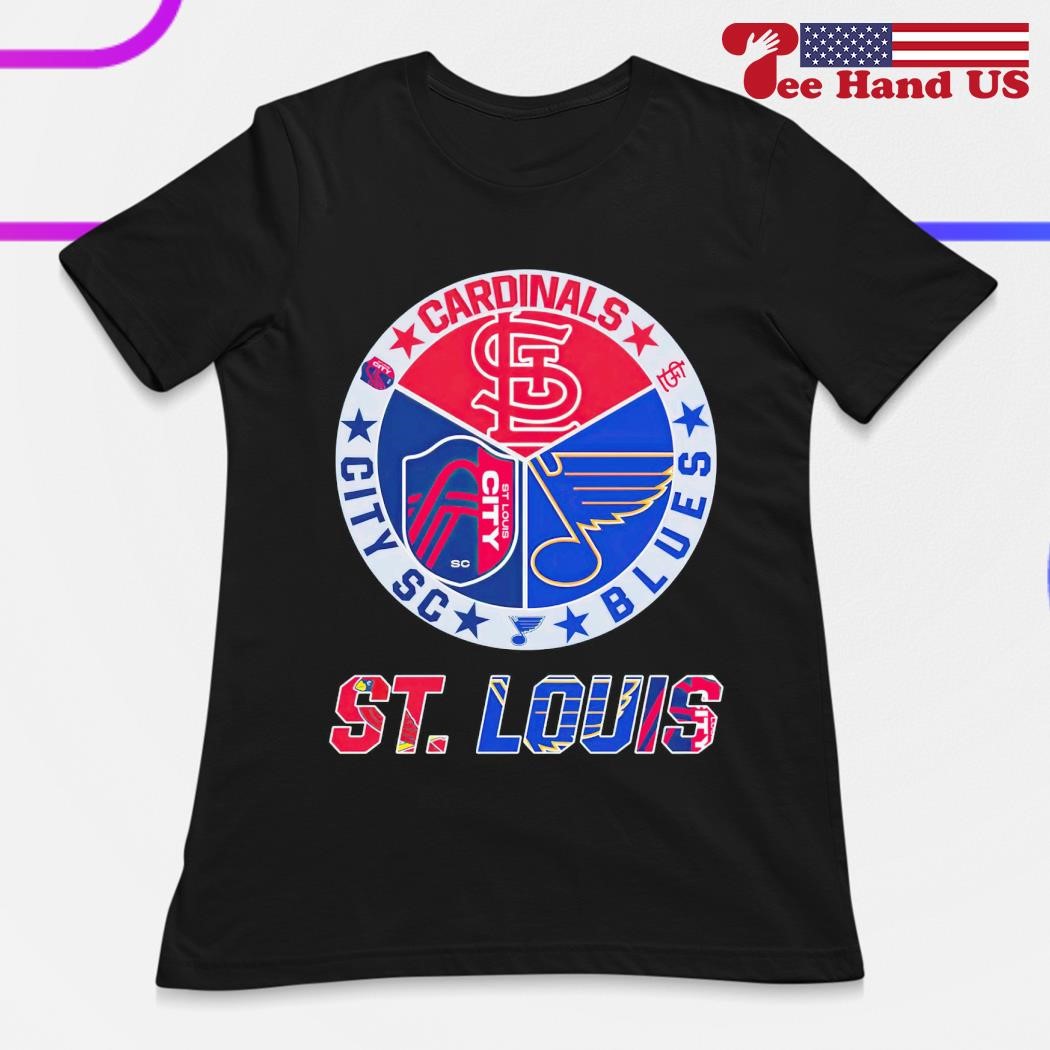 St Louis Cardinals Blues City SC logo shirt, hoodie, sweater, long