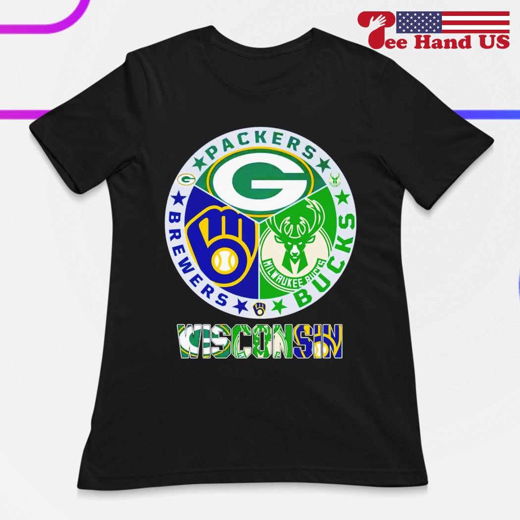 American Flag Milwaukee Brewers Bucks And Packers 2023 shirt - Teecheaps