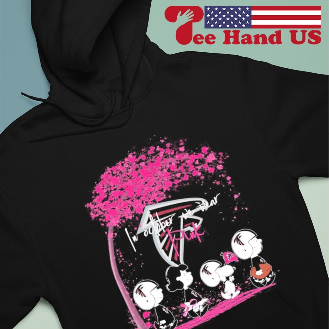 Atlanta Falcons Peanuts characters in October we wear pink shirt