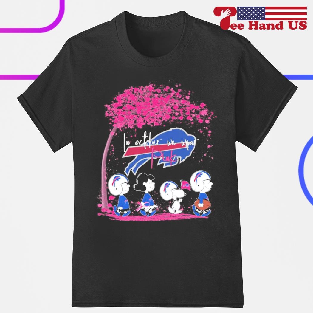 Peanuts Characters Buffalo Bills In October We Wear Pink Shirt, hoodie,  sweater, long sleeve and tank top