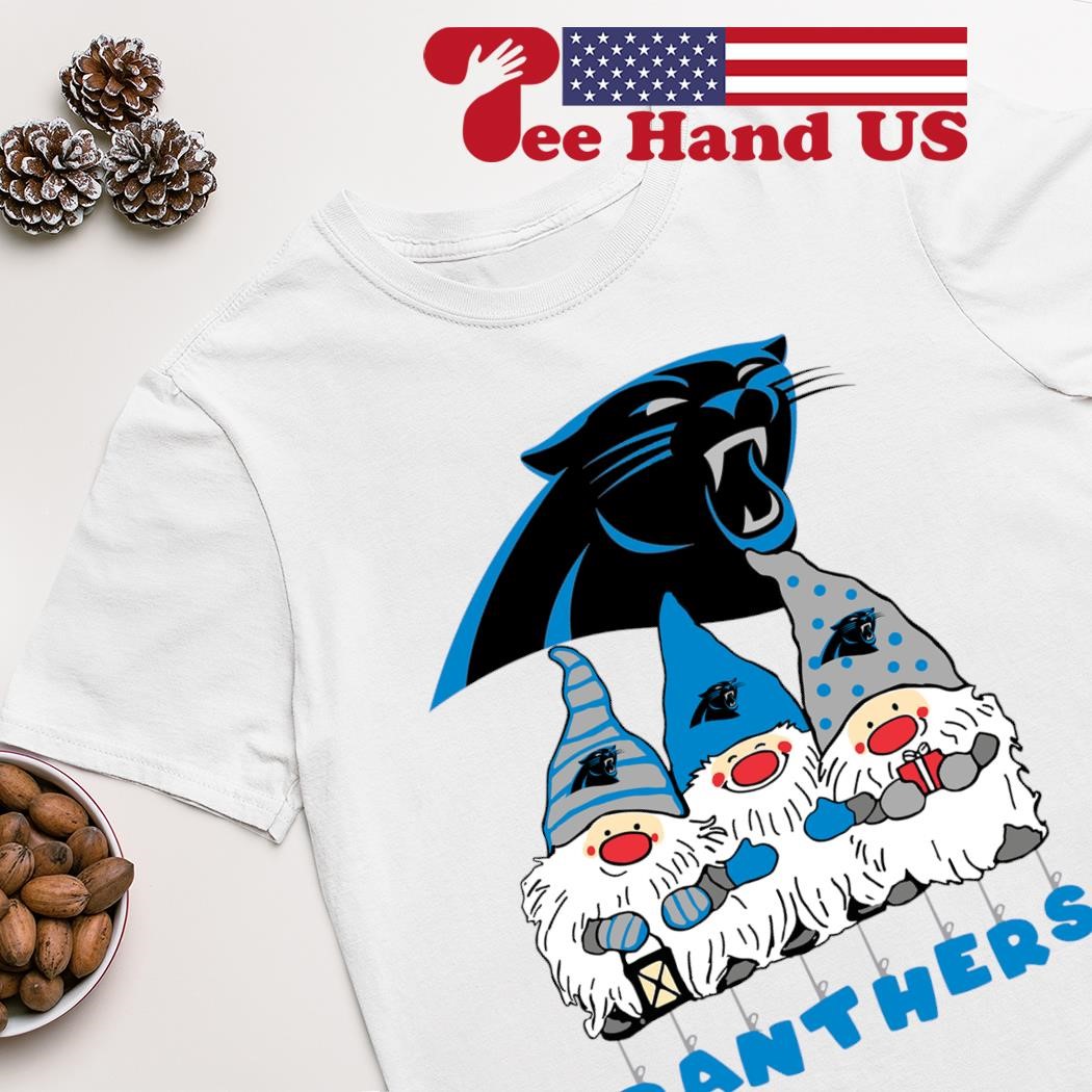 Happy Merry Christmas the Gnomes Carolina Panthers logo shirt