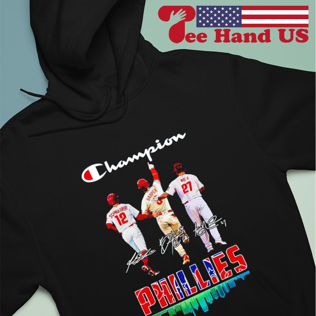 Champion Philadelphia Phillies Schwarber Harper and Noca signatures shirt,  hoodie, sweatshirt for men and women