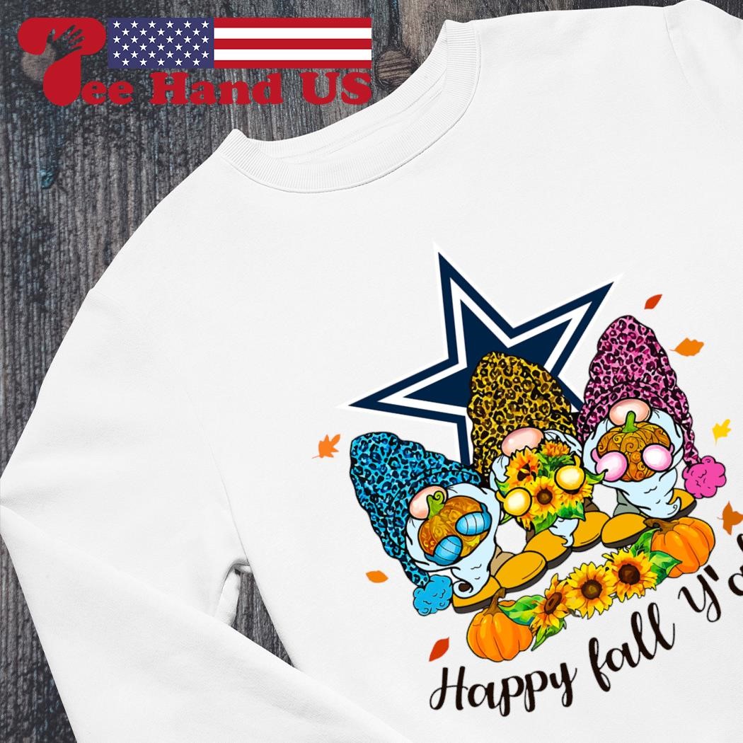 Gnomes Happy Fall Y'all Dallas Cowboys Shirt