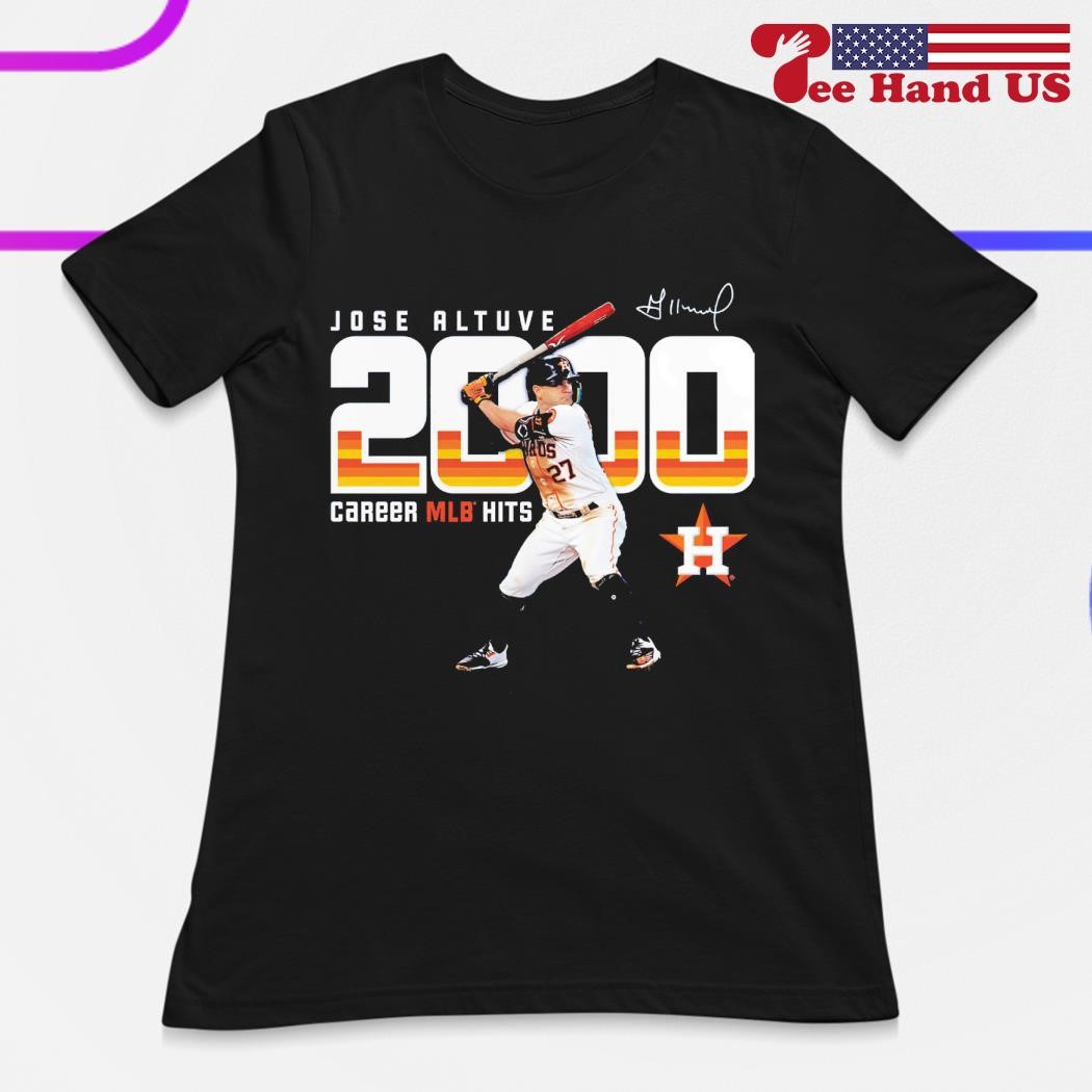 Original Jose Altuve Houston Astros 2,000 Career Hits Signature T-shirt,Sweater,  Hoodie, And Long Sleeved, Ladies, Tank Top