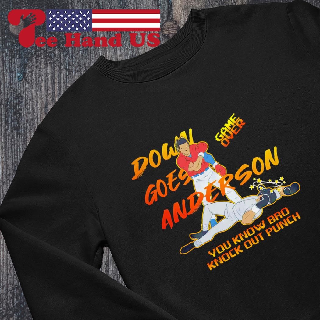 HOT - Down Goes Anderson Shirt Jose Ramirez knockout punch Funny T