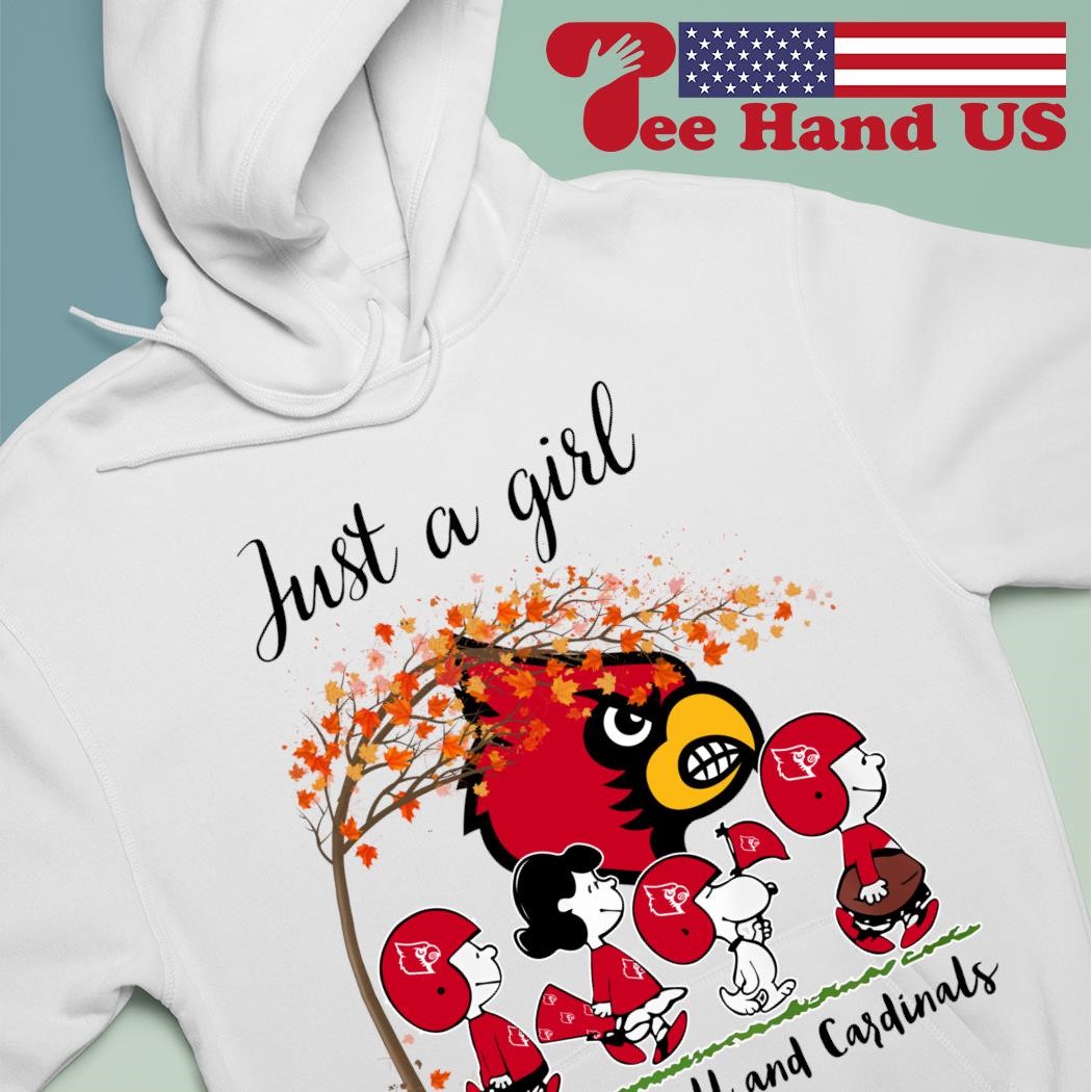 Peanuts Snoopy Just A Girl Who Loves Fall and Louisville Cardinals