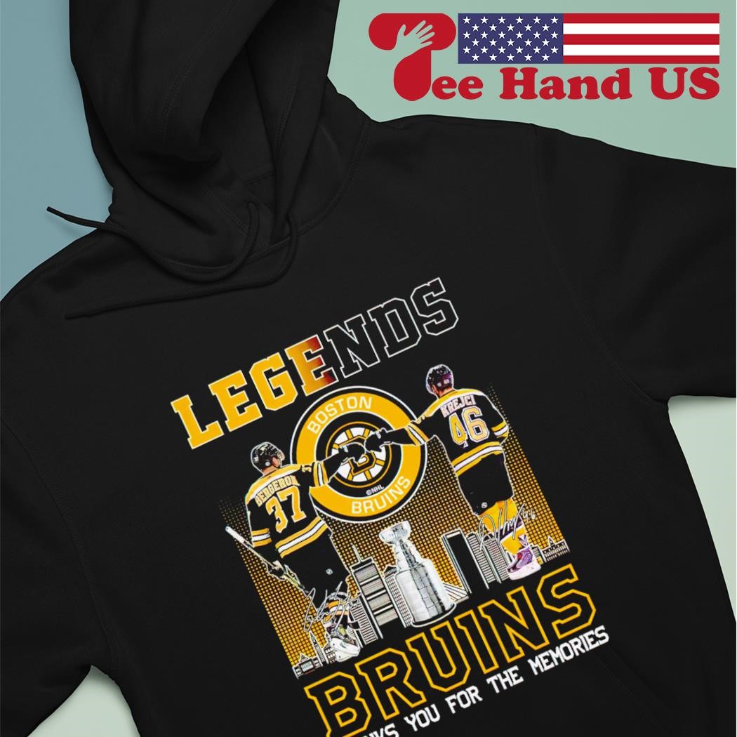 Patrice Bergeron and David Krejci Legends Bruins thanks you for the  memories shirt - teejeep