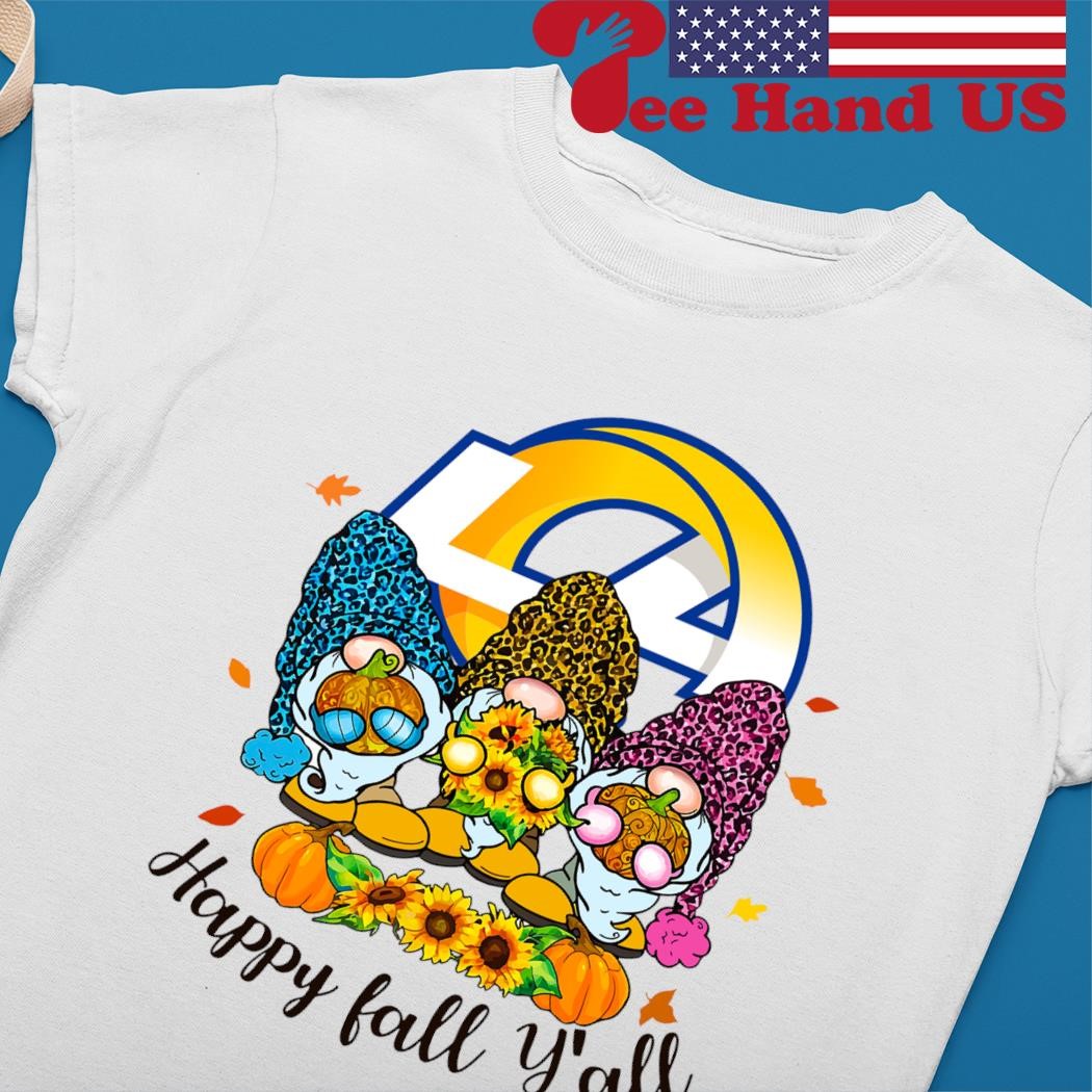 Gnomes Happy Fall Y'all Los Angeles Rams Shirt