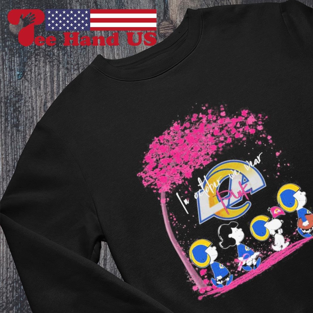 Los Angeles Rams Peanut Characters In October We Wear Pink 2023 Shirt