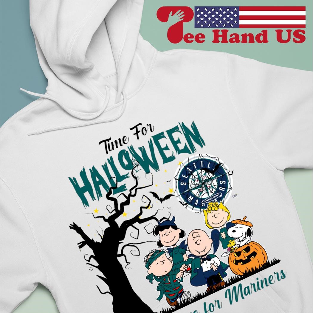 Peanuts Time For Halloween And The Love For Seattle Mariners shirt, hoodie,  sweater, long sleeve and tank top