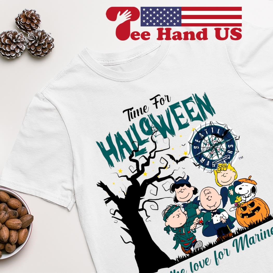 Peanuts Time For Halloween And The Love For Seattle Mariners shirt