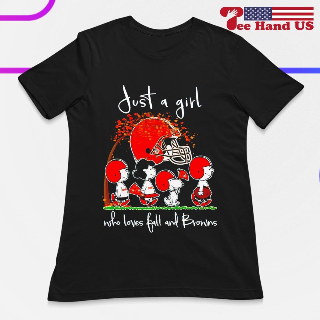 Just A Girl Who Lover Christmas And Love Cleveland Browns T-shirt