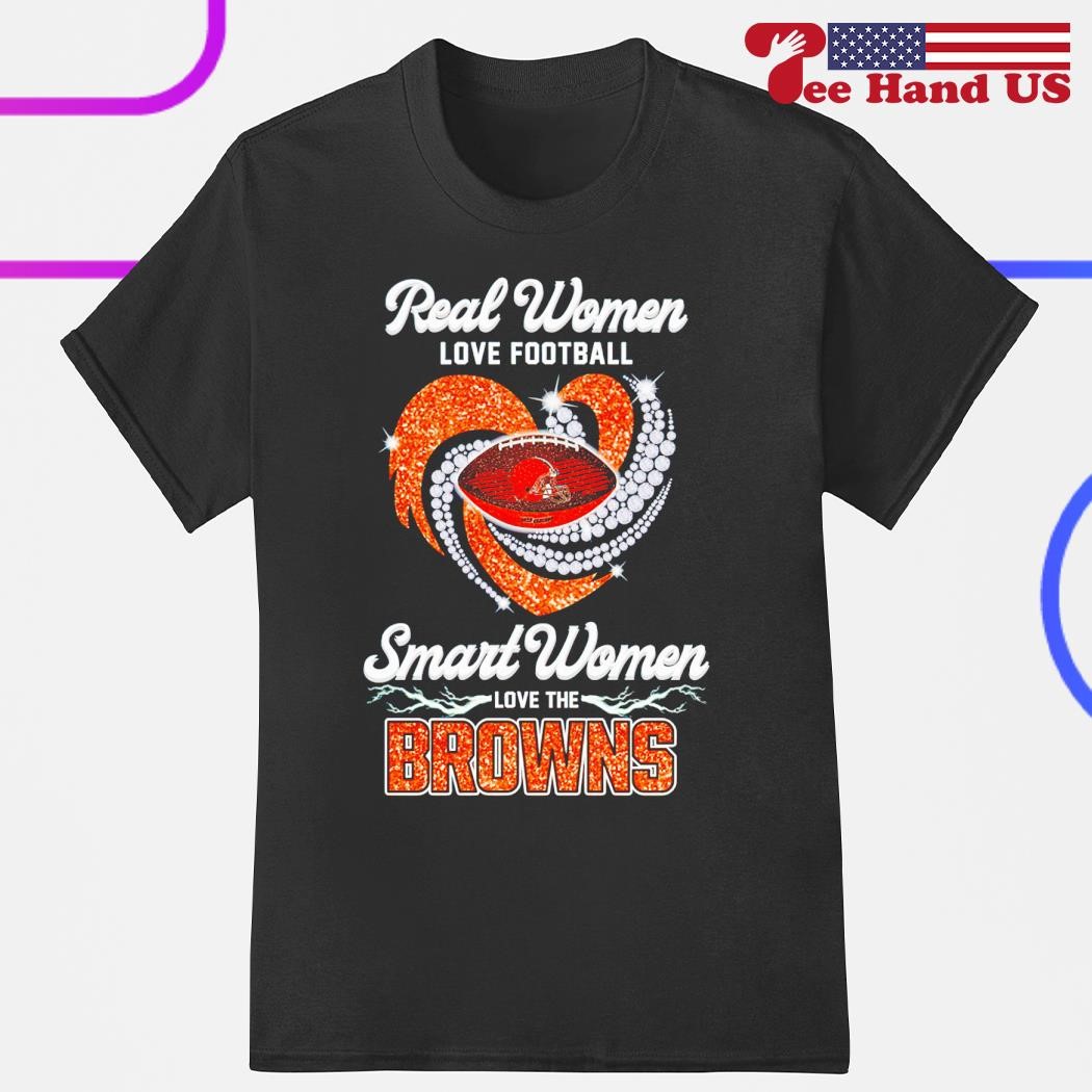 Real Women Love Football Smart Women Love The Cleveland Browns 2023 Logo  Shirt Size up S