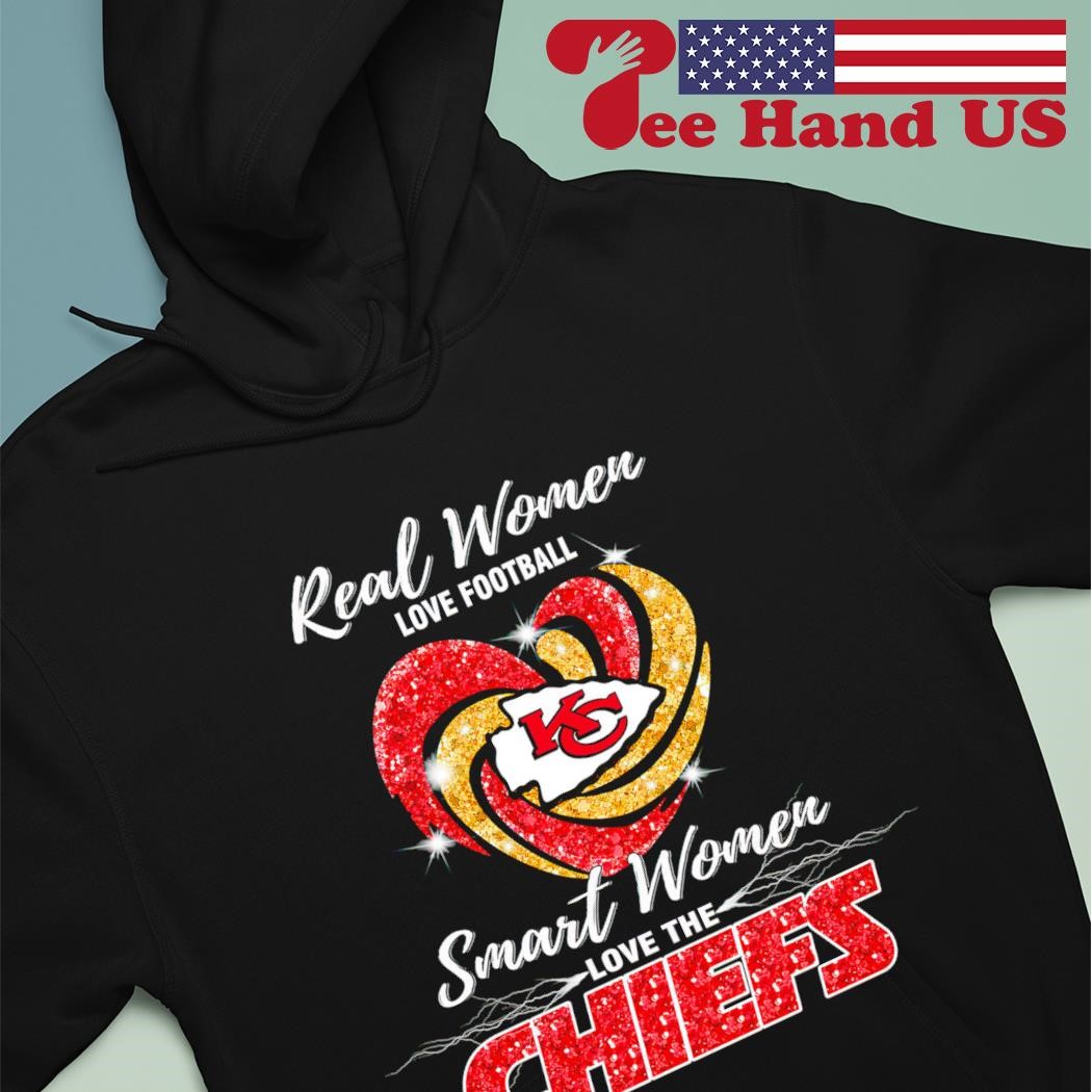 Real women smart women love the Chiefs heart logo shirt, hoodie, sweater,  long sleeve and tank top