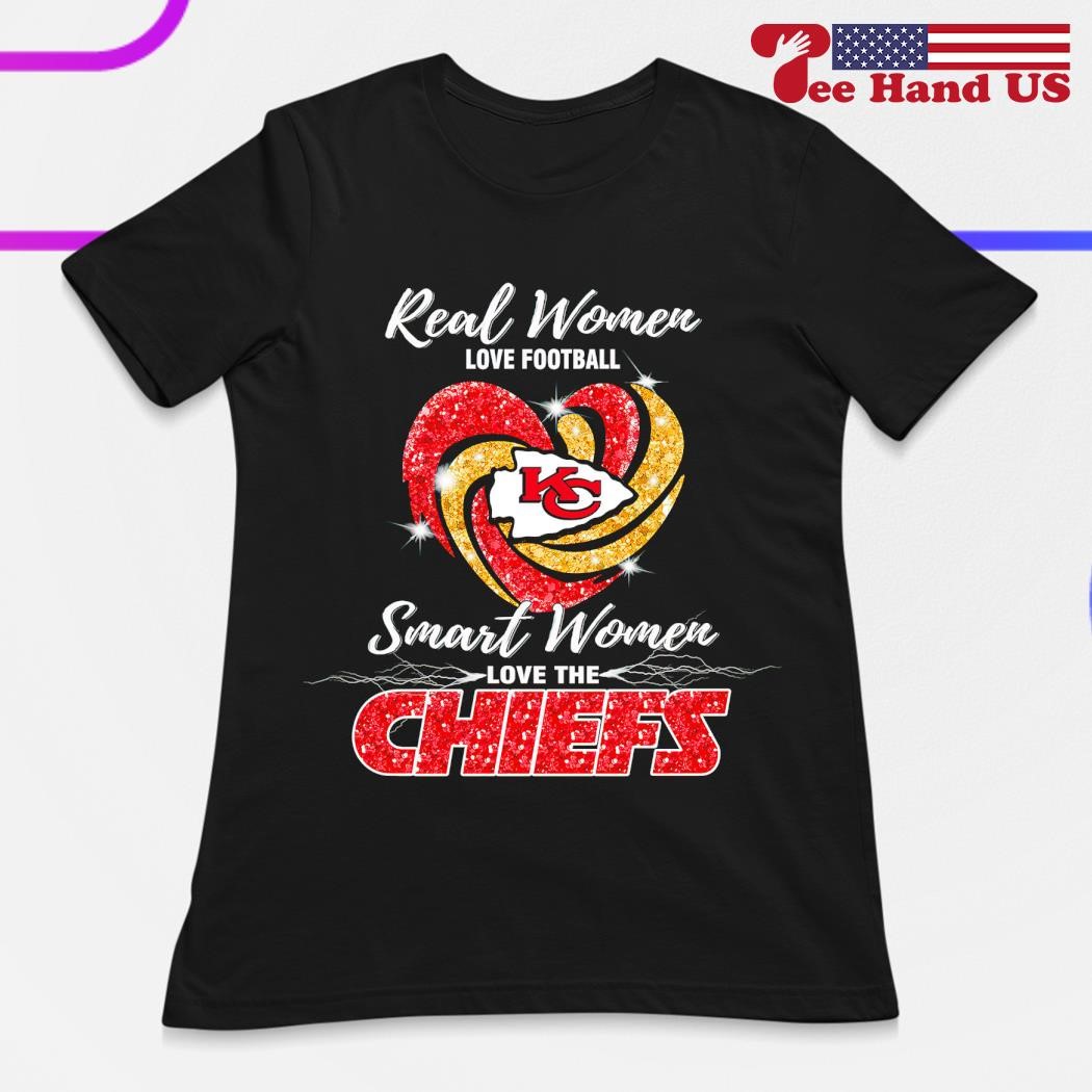 Real Women Love Football Smart Women Love The Kansas City Chiefs T-Shirt -  Hersmiles