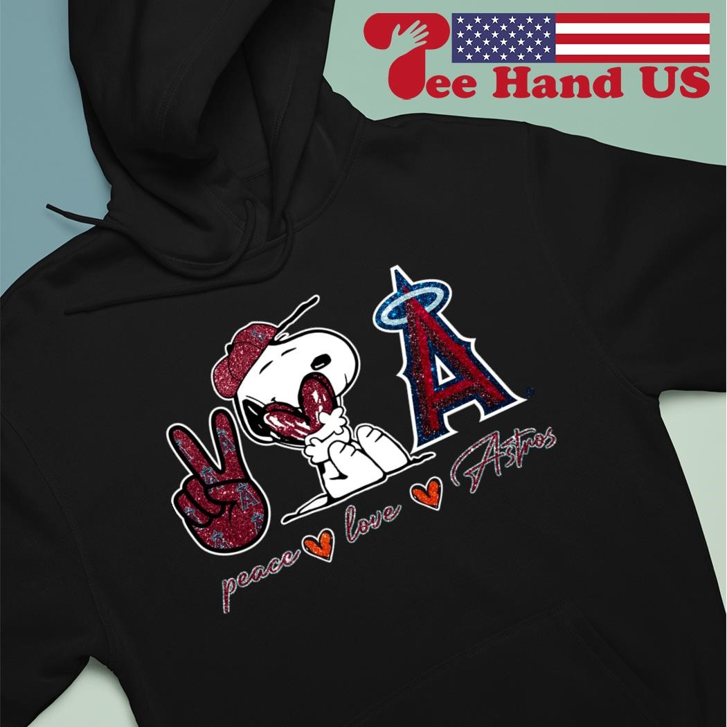 Snoopy peace love Los Angeles Angels shirt, hoodie, sweater and v