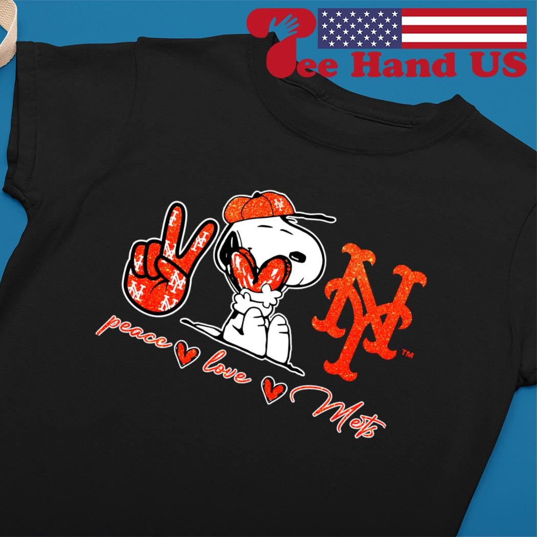 Snoopy Peace Love New York Mets Shirt