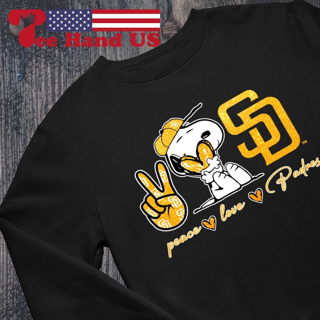 Snoopy San Diego Padres Peace Love Padres shirt, hoodie, sweater, long  sleeve and tank top