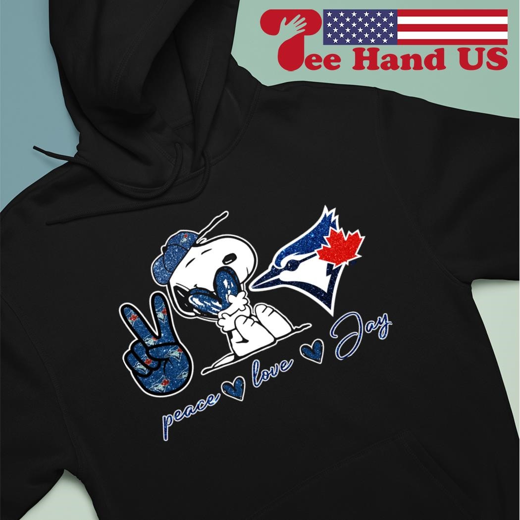 Snoopy Toronto Blue Jays Peace Love Jay shirt, hoodie, sweater, long sleeve  and tank top
