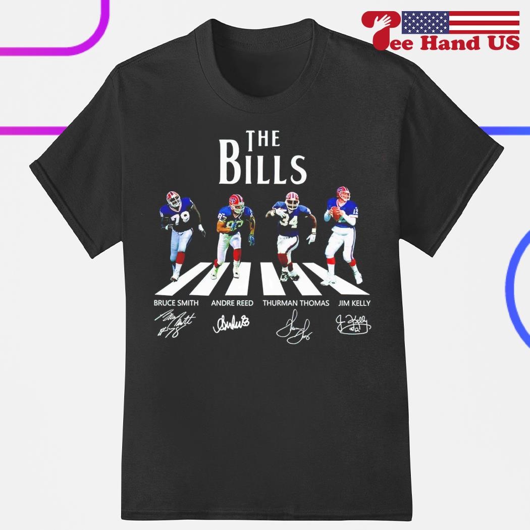 Buffalo Bills Abbey Road Bruce Smith Andre Reed Thurman Thomas And Jim  Kelly Signatures Shirt - Limotees